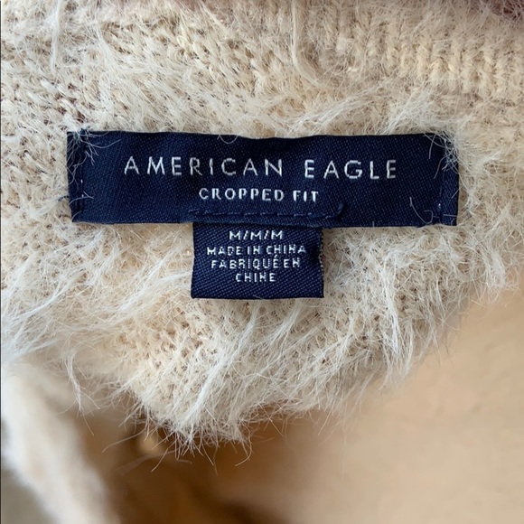 American Eagle Beige Cream Eyelash Knit Sweater - Picture 8 of 9